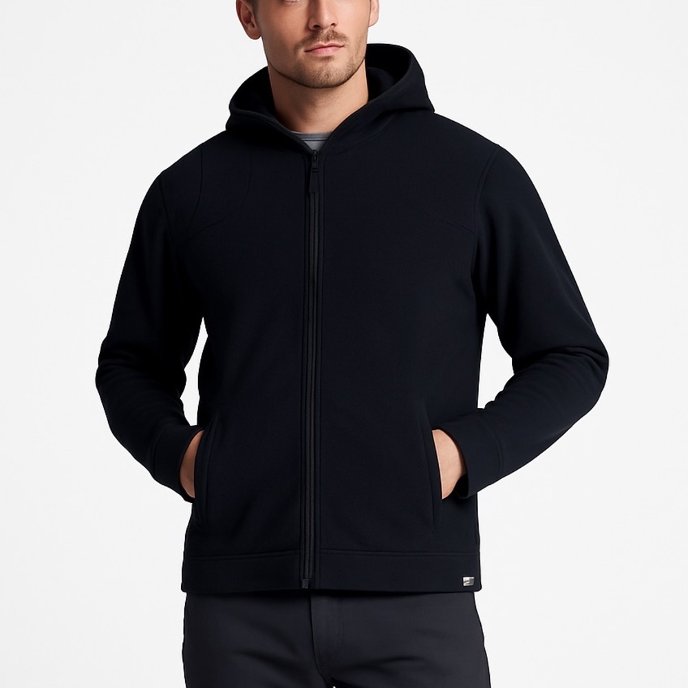 blurr essential fleece performance hoodie soft zip layer articulated fit M